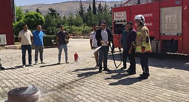 Belen ve Reyhanlı'da temel yangın eğitimi verildi