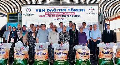 Beyağaçlı 374 üreticiye yem desteği sağlandı