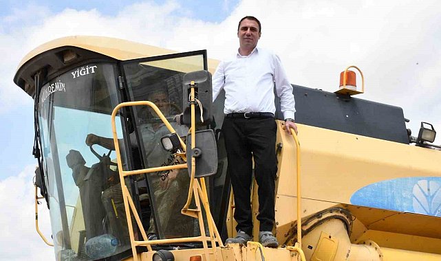 Beylikova Belediyesi hububat hasadına başladı