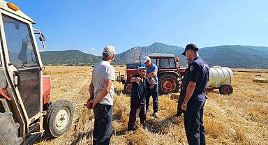 Biçerdöver operatörlerine yangın eğitimi