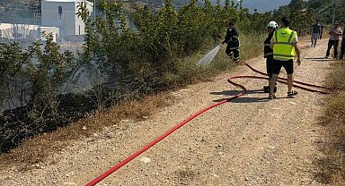 Bilecik'te YHT hattı yakınında çıkan otluk yangını anında söndürüldü