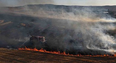 Bir izmarit faciaya yol açıyordu: Alevler mandıra ve evlere kadar ilerledi