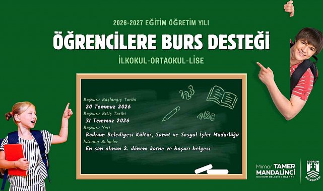Bodrum Belediyesinden öğrencilere burs desteği