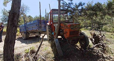 Bolu'da traktörden düşen 2 kişi yaralandı