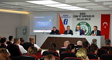 Bursa'da esnaflar vergi borçlarında düşük faizli ödeme ve taksitle ilgili bilgilendirildi