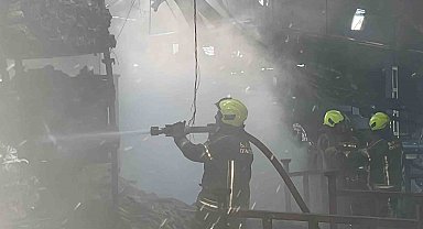 Bursa'da tekstil fabrikasında korkutan yangın