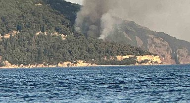 Büyükada'da plajda yangın paniği