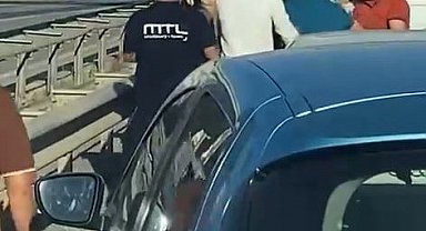 Büyükçekmece'de tekme tokat yol kavgası