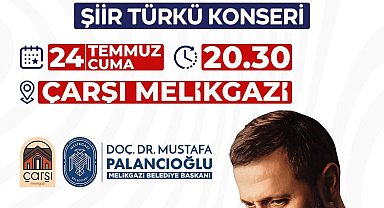 Çarşı Melikgazi'de şiir ve türkü sesleri yükselecek