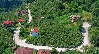 Çaybaşı'nda grup yolu betonla buluşturuluyor