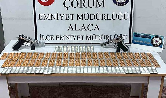 Çorum'da 756 adet sentetik ecza hapı ele geçirildi: 1 tutuklama