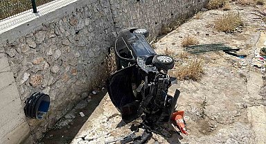 Çorum'da otomobil dereye uçtu: 2 yaralı