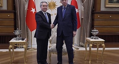 Cumhurbaşkanı Erdoğan, Kırgızistan Dışişleri Bakanı Kulubayev'i kabul etti
