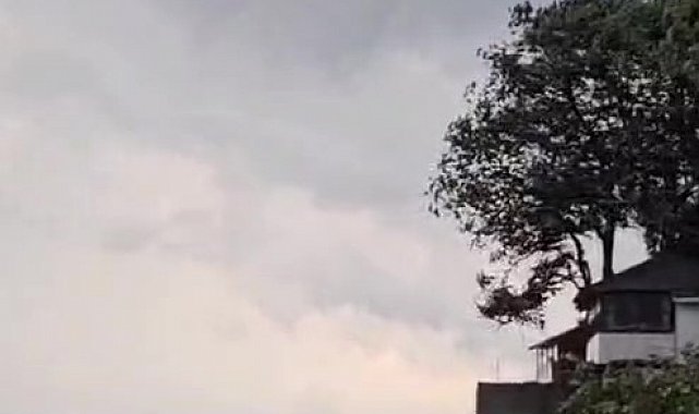 Denizden yükselen hortum korku dolu anlar yaşattı