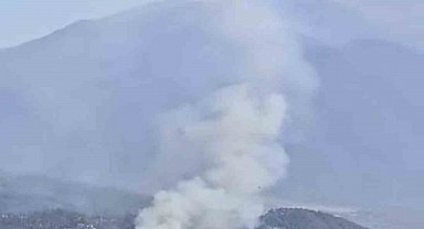 Denizli'de ormanlık alana yakın bölgede arazi yangını çıktı