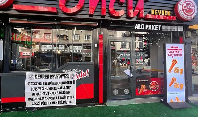 Devrek'te kurallara uymayan iş yeri mühürlendi