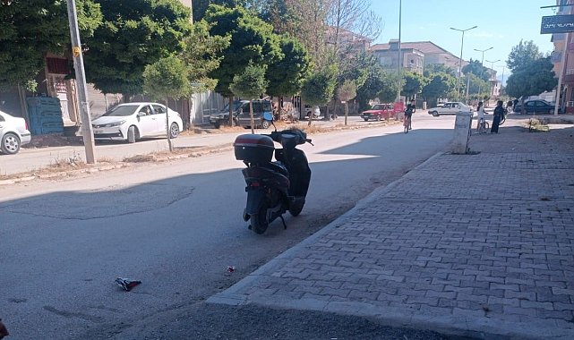 Devrilen elektrikli bisikletin sürücüsü yaralandı