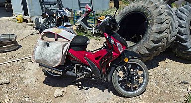 Devrilen motosikletin sürücüsü yaralandı