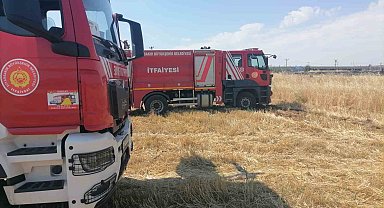 Diyarbakır'da anız yangınlarına itfaiye ekiplerinden müdahale