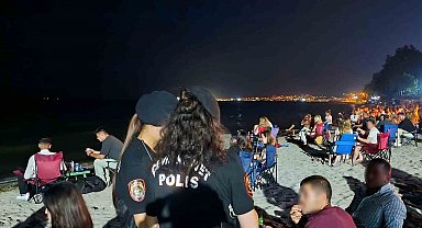 Drone havalandı, Tekirdağ polisi sahili abluka altına aldı