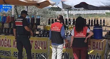 Edremit'te yol kenarındaki gıda satışlarına jandarma destekli sıkı denetim