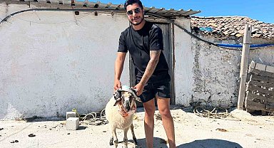 Ehliyetine 5 yıl sonra kavuştu, sevincini kurban keserek kutladı