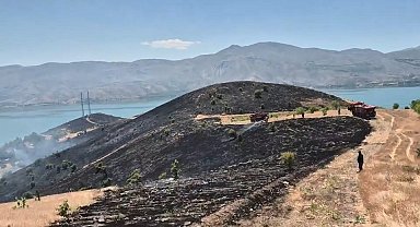Elazığ'da çıkan arazi yangını söndürüldü