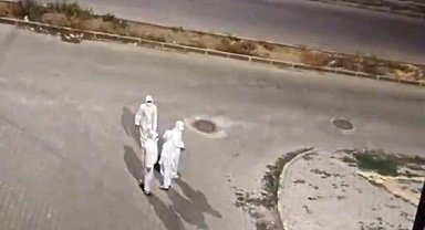 Elbistan'da gece görülen beyaz koruyucu tulum giyen şahıslar merak uyandırdı