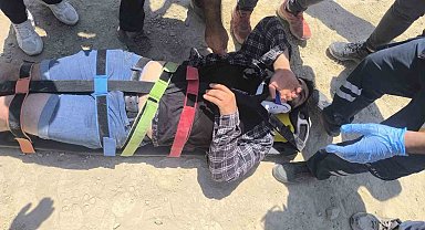 Elektrik direğinde akıma kapılan işçi yaralandı