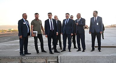 Erzurum Havalimanı'ndaki çalışmalara yerinde inceleme