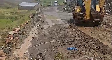 Erzurum'da sel felaketi: Taşkın duvarları yıkıldı, araziler sular altında kaldı
