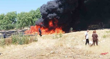 Eskişehir'de sigara izmaritinin neden olduğu yangını köylüler büyümeden söndürdü