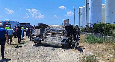 Gaziantep'te otomobil takla attı: 9 yaralı