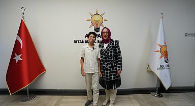 Gazze'nin çocuk elçisi Ramadan Abu Jazar, AK Parti İstanbul İl Başkanlığını ziyaret etti