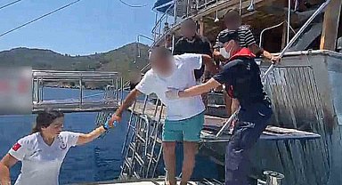 Gezi teknesinde yaralanan vatandaşa tıbbi tahliye gerçekleştirildi