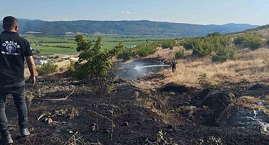 Gönen'de iki farklı bölgedeki arazi yangınları söndürüldü