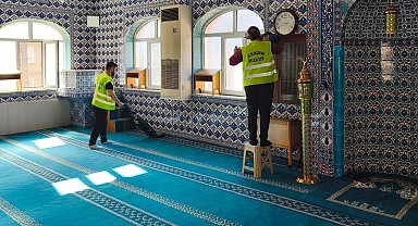 İlkadım'ın ibadethanelerinde hijyen için yoğun mesai