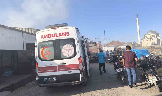 İş yerinde tüp patlaması sonrası yangın çıktı