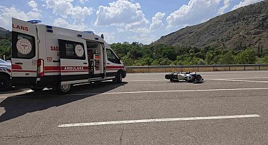 İspir'de motosiklet kazası: 1 Yaralı