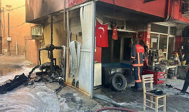 İşyerinde çıkan yangın söndürüldü