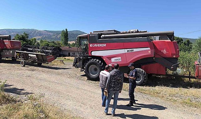 Jandarmadan hasat öncesi biçerdöver operatörlerine uyarılar