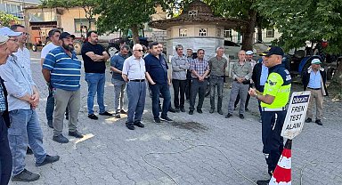 Jandarmadan ROPS demiri ve reflektör eğitimi