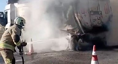 Kahramanmaraş'ta kamyon yangını