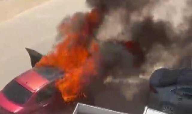 Kahramanmaraş'ta otomobil yangını