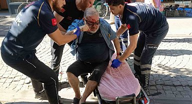 Kaldırımda yürürken hastanelik oldu