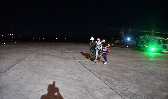 Kalp krizi geçiren vatandaş Deniz Kuvvetleri Komutanlığı helikopteriyle hastanesine sevk edildi