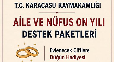 Karacasu'da ailelere düğün ve 'Hoş Geldin Bebek' desteği