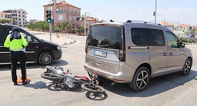 Karaman'da motosiklet kazası: 1 yaralı