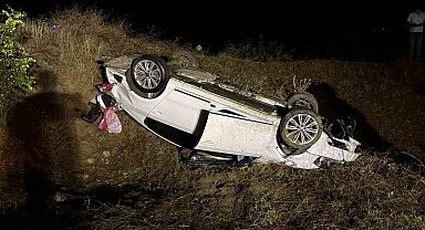 Kastamonu'da otomobil şarampole yuvarlandı: 1 yaralı