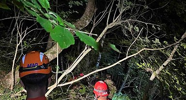 Kastamonu'da uçuruma yuvarlanan şahıs ekipler tarafından kurtarıldı